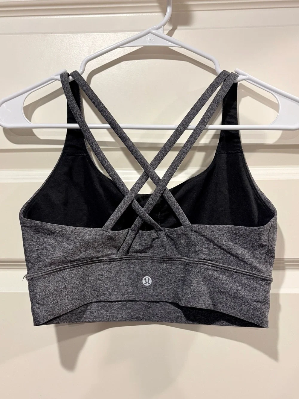 Lululemon Energy Sports Bra *Long Line Heathered Black 8 - Picture 2 of 5